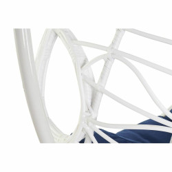 Sillón de jardín colgante DKD Home Decor Azul marino Blanco Aluminio