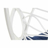 Sillón de jardín colgante DKD Home Decor Azul marino Blanco Aluminio