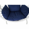 Sillón de jardín colgante DKD Home Decor Azul marino Blanco Aluminio