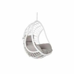 Sillón de jardín colgante DKD Home Decor 90 x 70 x 110 cm Gris Metal