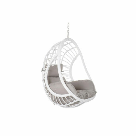 Sillón de jardín colgante DKD Home Decor 90 x 70 x 110 cm Gris Metal