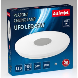Lámpara de Techo Activejet AJE-UFO 24W Blanco Plateado 80 24 W Metal