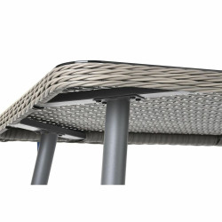 Juego de 3 mesas DKD Home Decor 166 x 92 x 72 cm Cristal ratán sinté