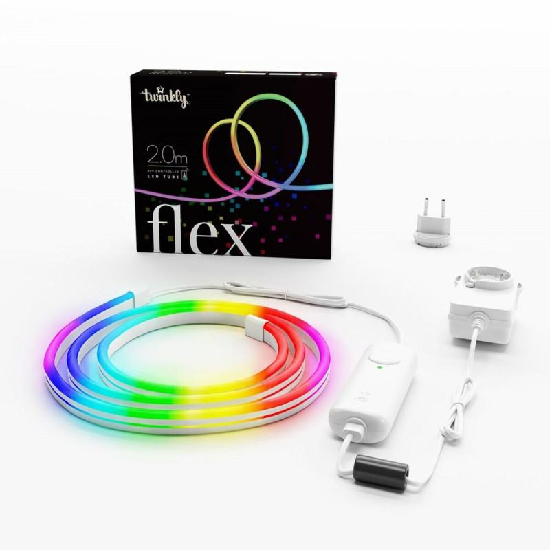 Tiras LED Twinkly TWFL200STW-WEU Blanco Negro Multicolor G 15 W 30 W Tiras LED Twinkly TWFL200STW-WEU Blanco Negro Multicolor G 15 W 30 W