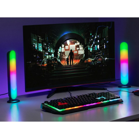 Lámpara de escritorio Tracer RGB Ambience - Smart Flow Negro Multicol