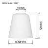 Pantalla de Lámpara Activejet klosz ALMA Blanco Vidrio 12 cm