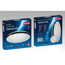Lámpara de Techo Activejet AJE-TRAVIATA 36W Blanco Negro 80 36 W (400