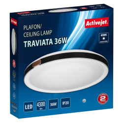 Lámpara de Techo Activejet AJE-TRAVIATA 36W Blanco Negro 80 36 W (400