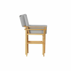 Silla de Jardín DKD Home Decor Gris Natural Pino 56 x 48 x 87 cm (56