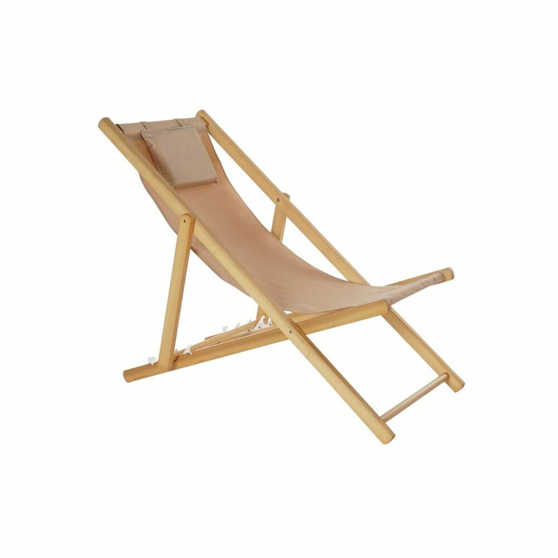 Tumbona DKD Home Decor Marrón Natural Poliéster MDF (57,5 x 113 x 77