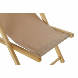 Tumbona DKD Home Decor Marrón Natural Poliéster MDF (57,5 x 113 x 77