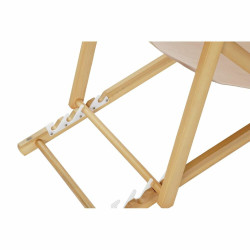 Tumbona DKD Home Decor Marrón Natural Poliéster MDF (57,5 x 113 x 77