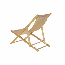 Tumbona DKD Home Decor Marrón Natural Poliéster MDF (57,5 x 113 x 77