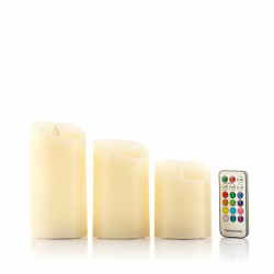 Velas LED Multicolor Efecto Llama con Mando Lendles InnovaGoods 3 Unid