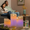 Velas LED Multicolor Efecto Llama con Mando Lendles InnovaGoods 3 Unid