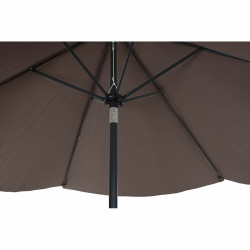 Sombrilla DKD Home Decor Marrón Negro Poliéster Acero (300 x 300 x 2