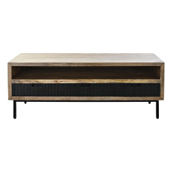 Mesa de Centro DKD Home Decor Negro Marrón claro Metal Madera de mang