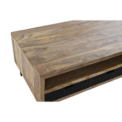Mesa de Centro DKD Home Decor Negro Marrón claro Metal Madera de mang