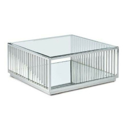 Mesa de Centro DKD Home Decor Transparente Plateado Acero Espejo 100 x
