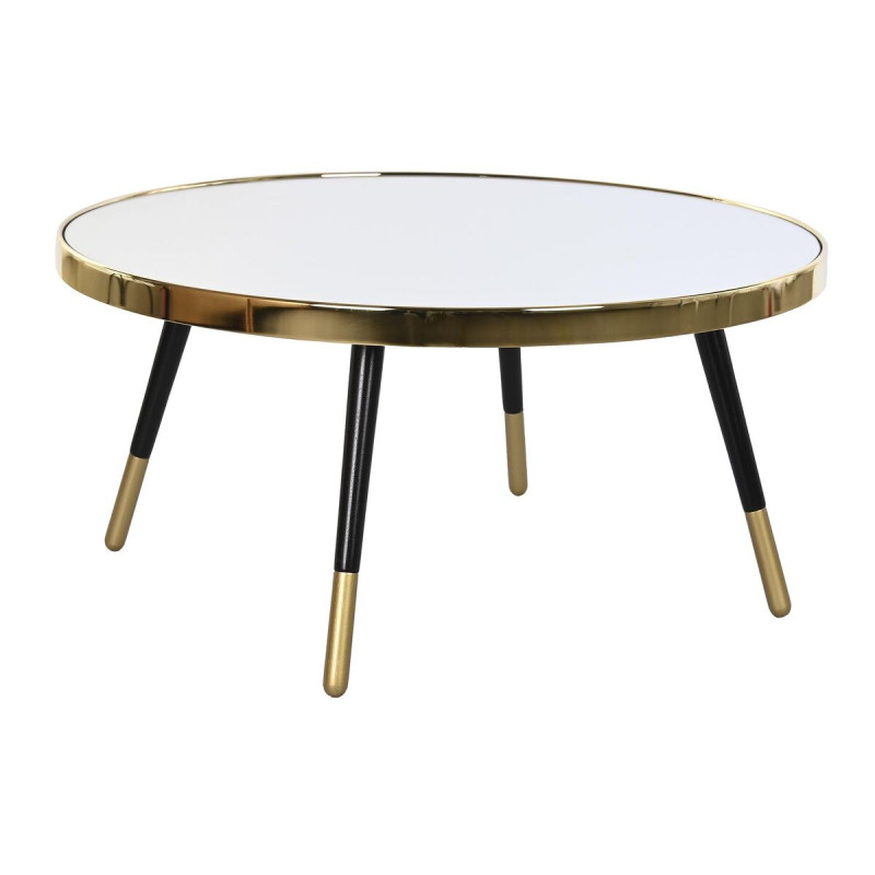 Mesa de Centro DKD Home Decor Glamour Dorado Plateado Acero Espejo 82,