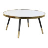 Mesa de Centro DKD Home Decor Glamour Dorado Plateado Acero Espejo 82,