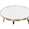 Mesa de Centro DKD Home Decor Glamour Dorado Plateado Acero Espejo 82,