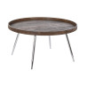 Mesa de Centro DKD Home Decor Marrón Plateado Metal Acero Madera MDF