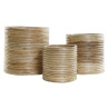 Set de maceteros DKD Home Decor Natural Marrón Ratán Bali (31 x 31 x