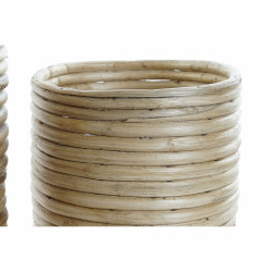 Set de maceteros DKD Home Decor Natural Marrón Ratán Bali (31 x 31 x