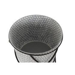 Set de Macetas DKD Home Decor Negro Gris Metal Hierro Cuadrado 30 x 40