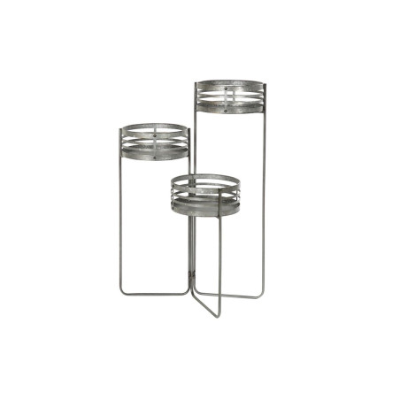 Macetero DKD Home Decor 3 en 1 Gris Metal Hierro Loft (47 x 35 x 72 cm