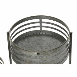 Macetero DKD Home Decor 3 en 1 Gris Metal Hierro Loft (47 x 35 x 72 cm