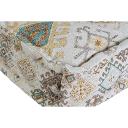 Sofá de 2 Plazas DKD Home Decor Beige Marrón Algodón Amarillo (145