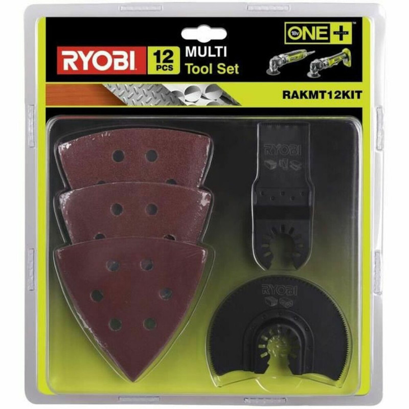 Set de accesorios para multiherramienta Ryobi RAKMT12KIT 12 Piezas Set de accesorios para multiherramienta Ryobi RAKMT12KIT 12 Piezas