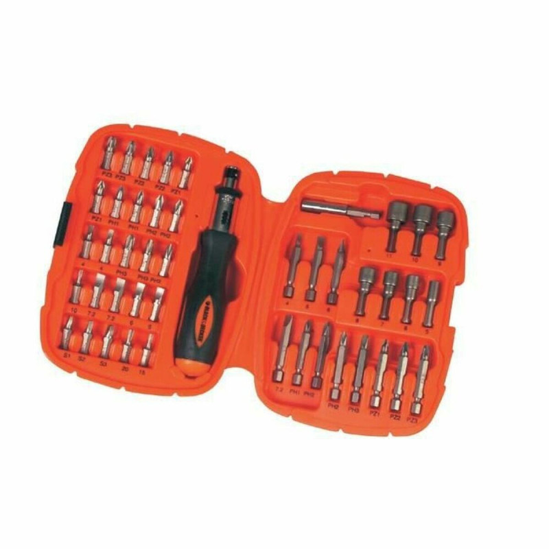 Juego de puntas con destornillador Black & Decker A7039 -XJ 45 Piezas Juego de puntas con destornillador Black & Decker A7039 -XJ 45 Piezas