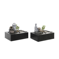 Fuente DKD Home Decor Buda Resina Oriental 29 x 21 x 23 cm (2 Unidades