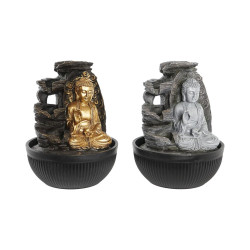 Fuente DKD Home Decor 21 x 21 x 25 cm Buda Resina Oriental (2 Unidades