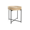 Macetero DKD Home Decor Natural Negro Metal Ratán Escandinavo (43 x 4