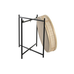 Macetero DKD Home Decor Natural Negro Metal Ratán Escandinavo (43 x 4