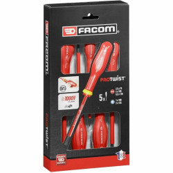 Set de Destornilladores Facom Protwist Isolated 1000V AT5VE.PB Plana P