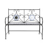 Banco DKD Home Decor Cerámica Mosaico Negro Metal Multicolor (111 x 5