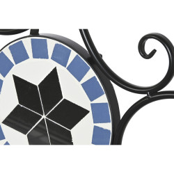 Banco DKD Home Decor Cerámica Mosaico Negro Metal Multicolor (111 x 5