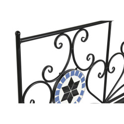 Banco DKD Home Decor Cerámica Mosaico Negro Metal Multicolor (111 x 5