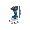Taladro Percutor BOSCH GDX/GSB 18 V 1750 rpm 350 Nm