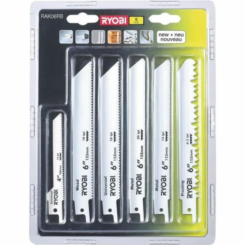 Hoja Sierra Ryobi RAK06RB Sierra de Sable Metal 6 Piezas Hoja Sierra Ryobi RAK06RB Sierra de Sable Metal 6 Piezas