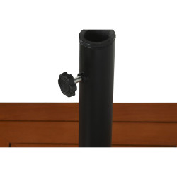 Base para Sombrilla DKD Home Decor Natural Negro Metal Granito Hormig