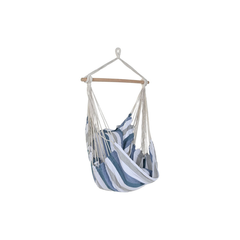 Hamaca DKD Home Decor Rayas Azul Blanco (100 x 60 x 135 cm) Hamaca DKD Home Decor Rayas Azul Blanco (100 x 60 x 135 cm)