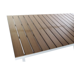 Mesa de Comedor DKD Home Decor Exterior Resina Aluminio 200 x 90 x 75