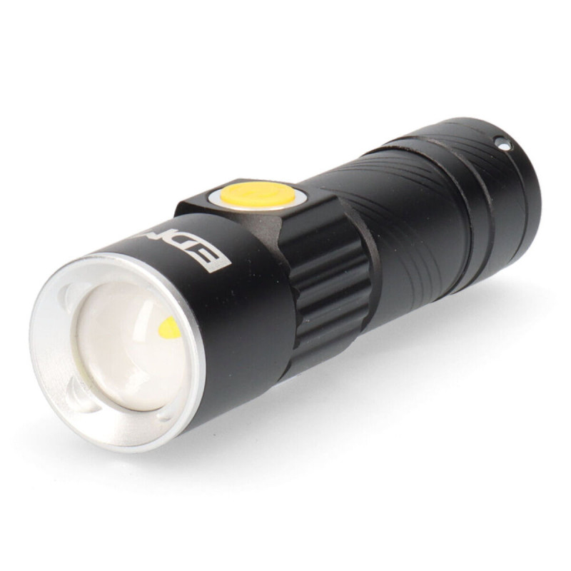 Linterna LED EDM USB Recargable Zoom Mini Negro Aluminio 120 Lm Linterna LED EDM USB Recargable Zoom Mini Negro Aluminio 120 Lm