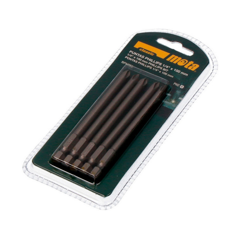 Juego de puntas Mota bph290 PH2 100 mm Phillips Juego de puntas Mota bph290 PH2 100 mm Phillips
